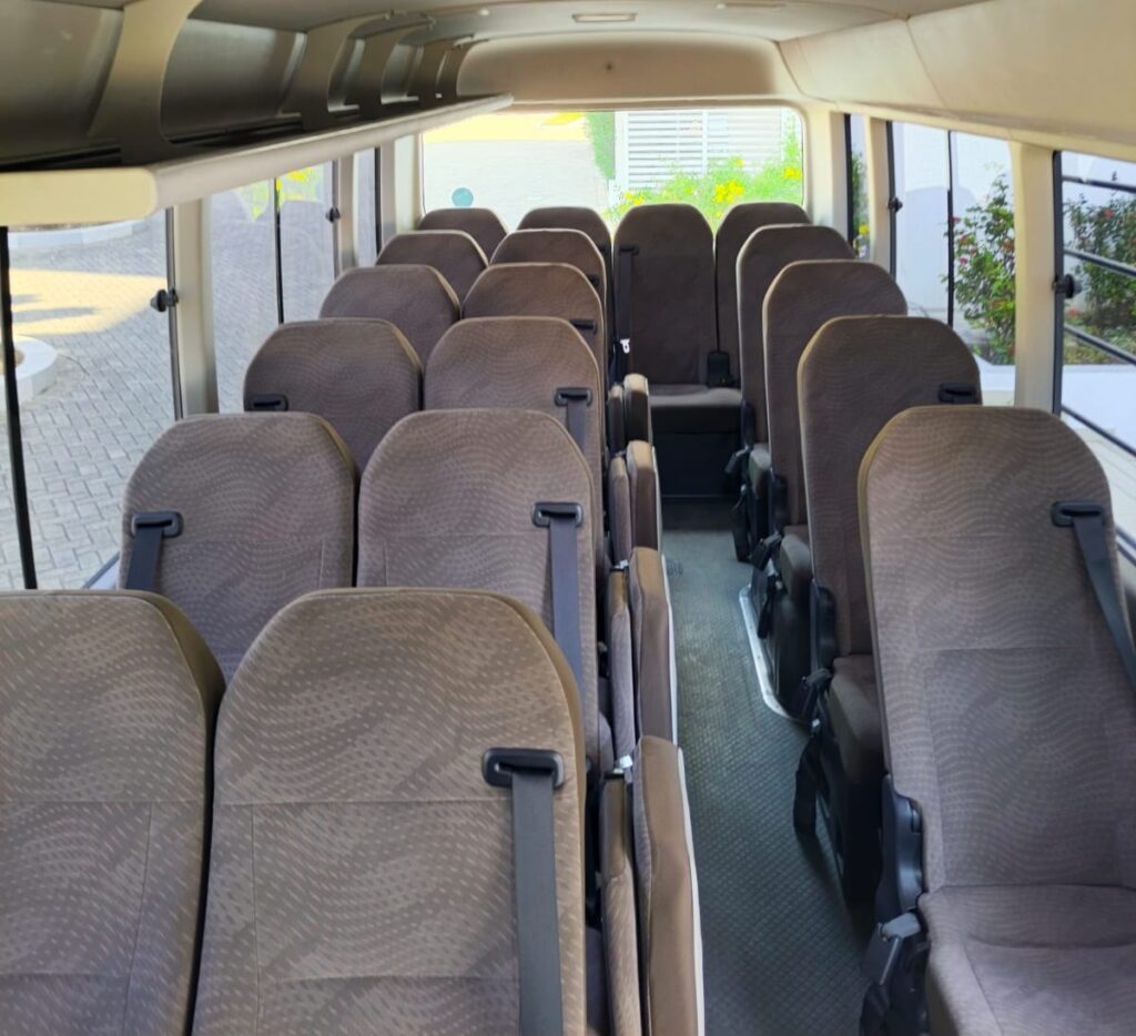 Interior of the Coaster Bus.