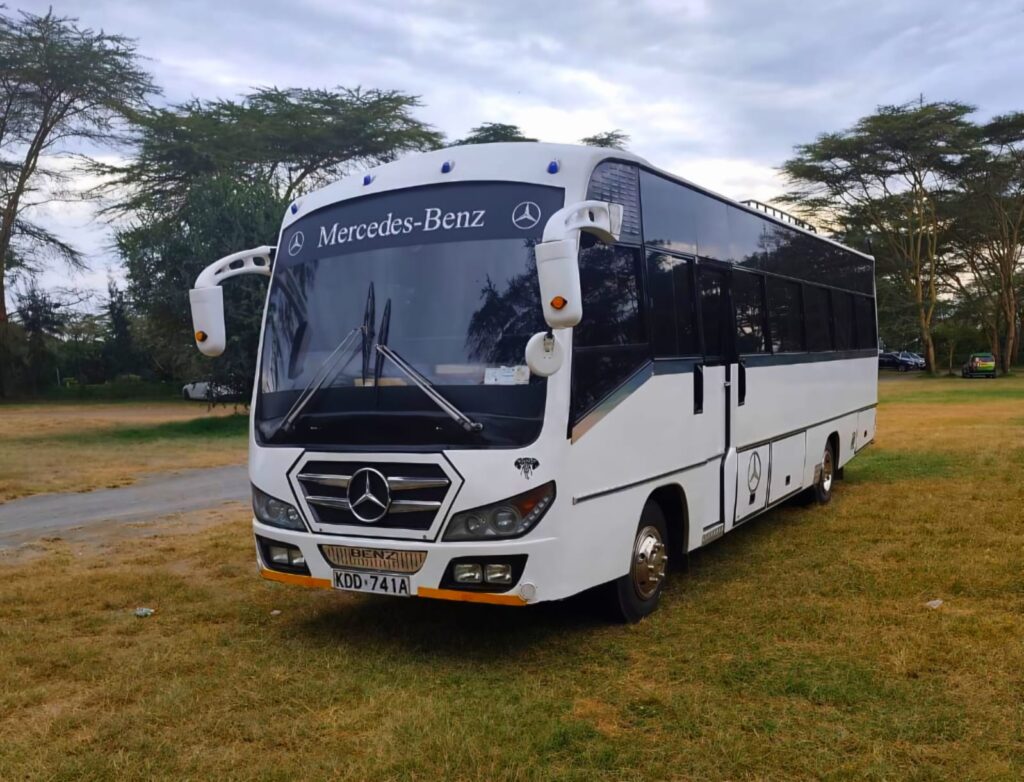 Team building event in Naivasha with the 33-Seater Mercedes Benz Bus